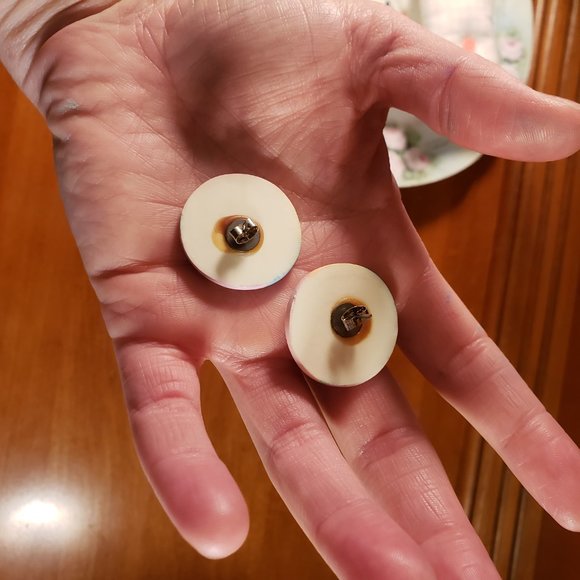 Vintage Retro Rainbow Earrings 80s - Picture 5 of 8